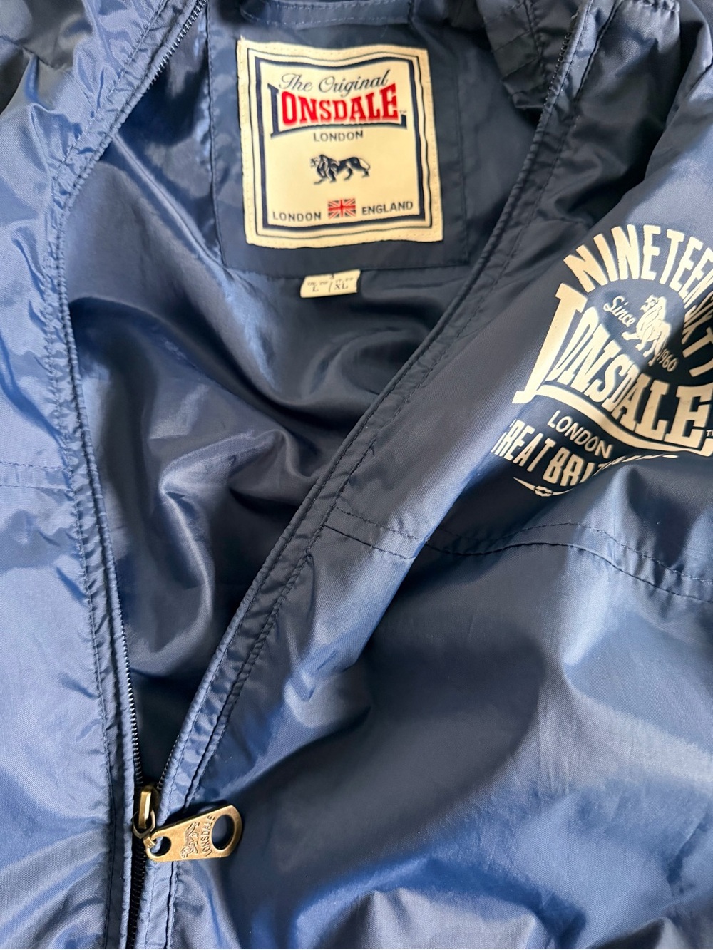 Lonsdale London Men's Navy Lightweight Windbreaker Jacket - Picture 4 of 7